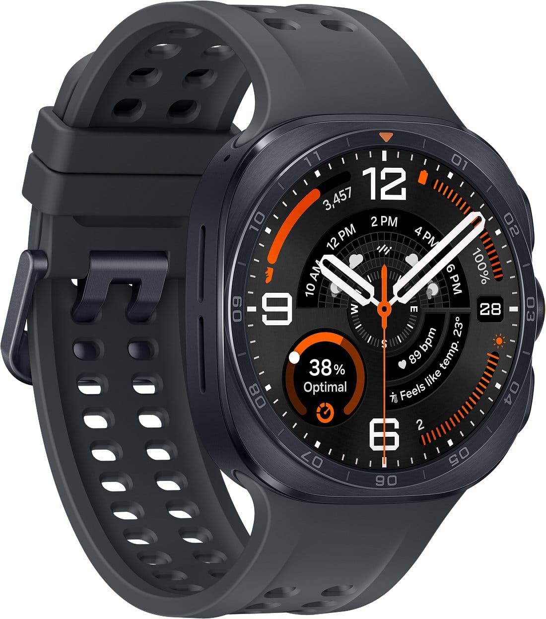 Bocoran render resmi Samsung Galaxy Watch Ultra 2 pilihan warna kehijauan tampak depan