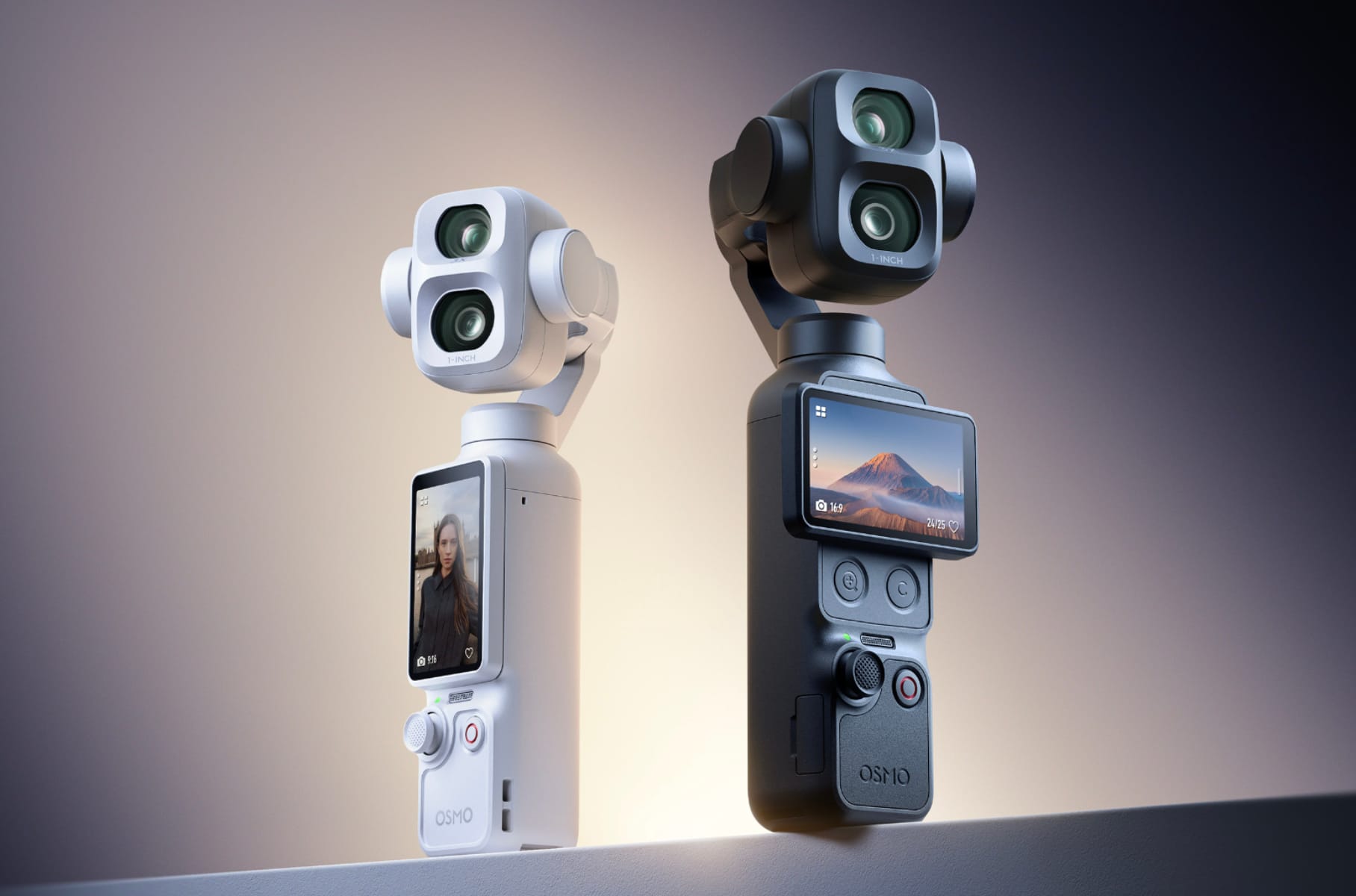 DJI Osmo Pocket 4 Pro dalam dua varian warna Classic Black dan Pearl White