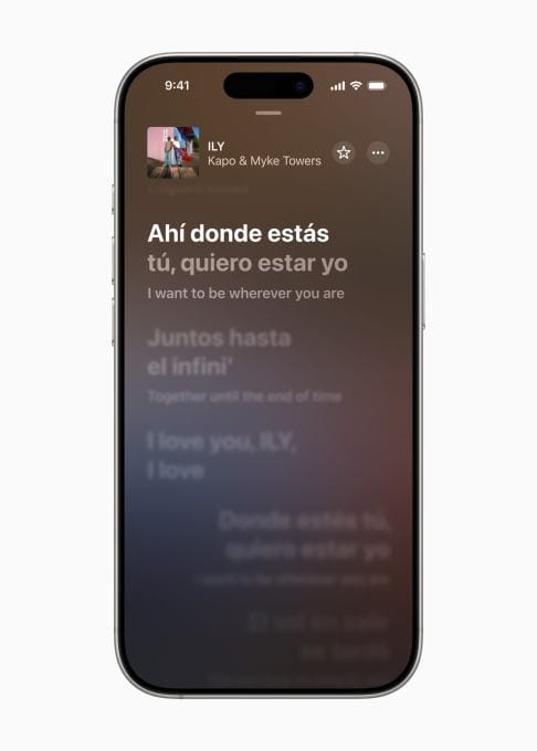 Fitur terjemahan lirik dan pelafalan fonetik di Apple Music pada iOS 27 untuk lagu berbahasa asing