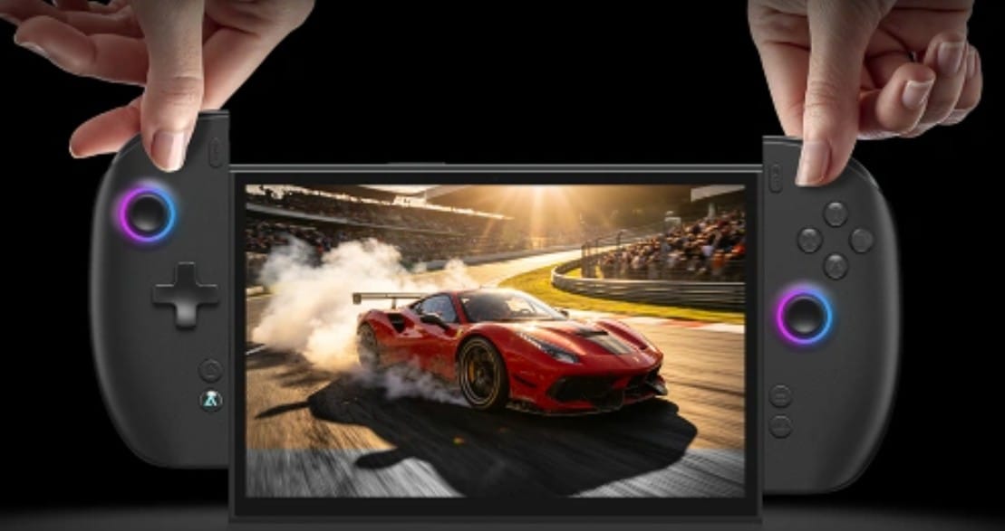 Kontroler game yang bisa dilepas pada OneXPlayer X2 Mini Pro