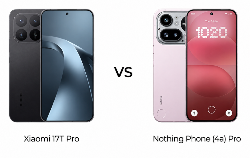 Perbandingan desain Xiaomi 17T Pro dan Nothing Phone 4a Pro