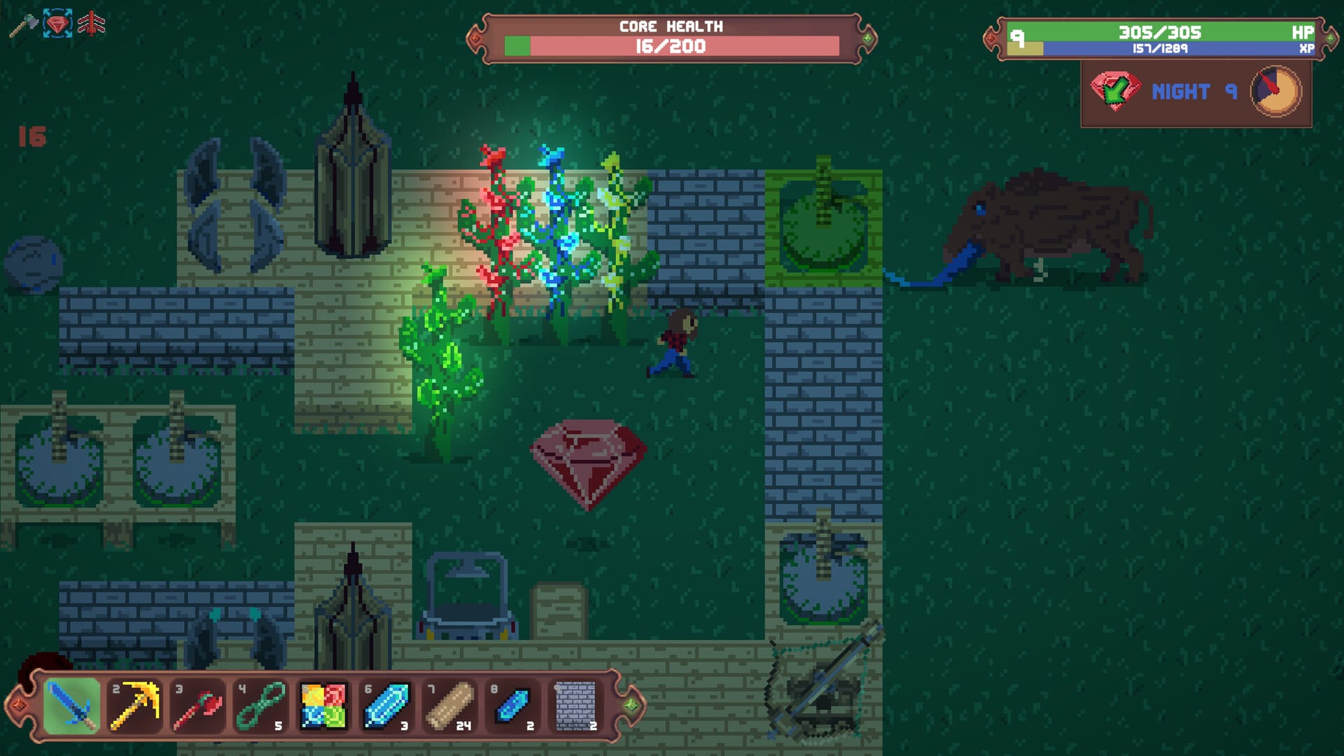 Screenshot dari game top-down GEODE di Steam