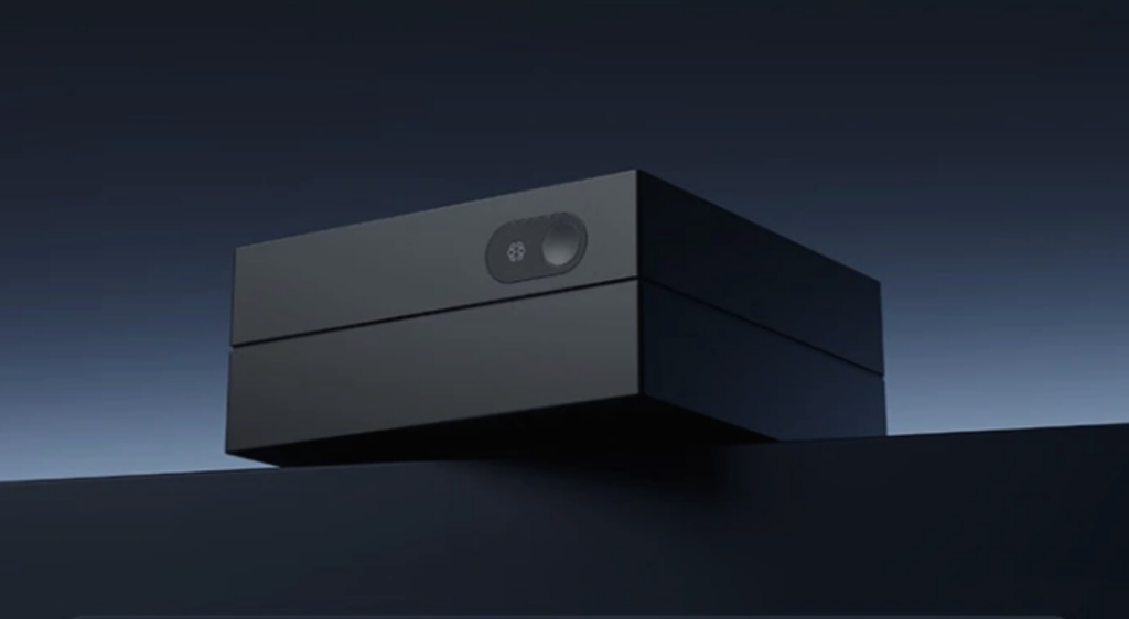 Tampak depan Lenovo AI Mini PC berukuran ringkas