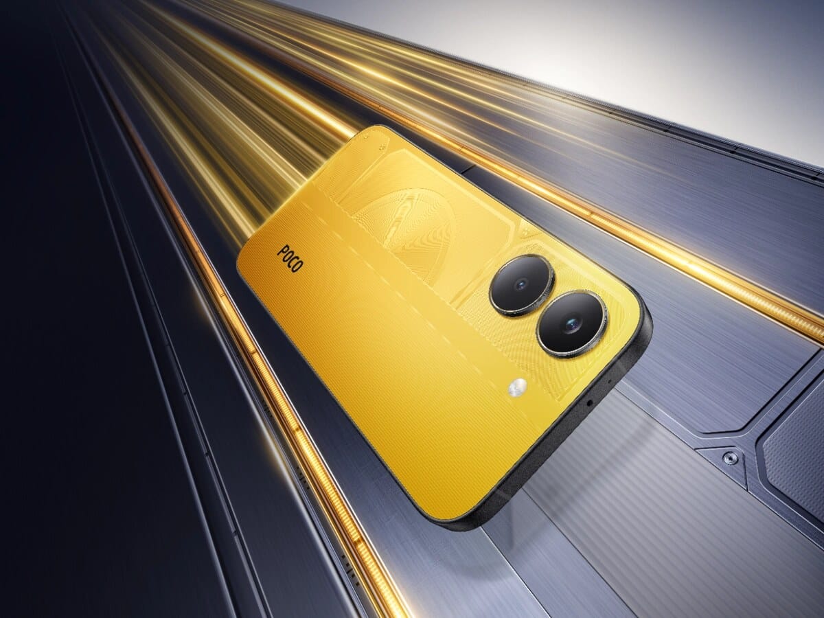 Tampilan desain belakang POCO X8 Pro varian warna kuning