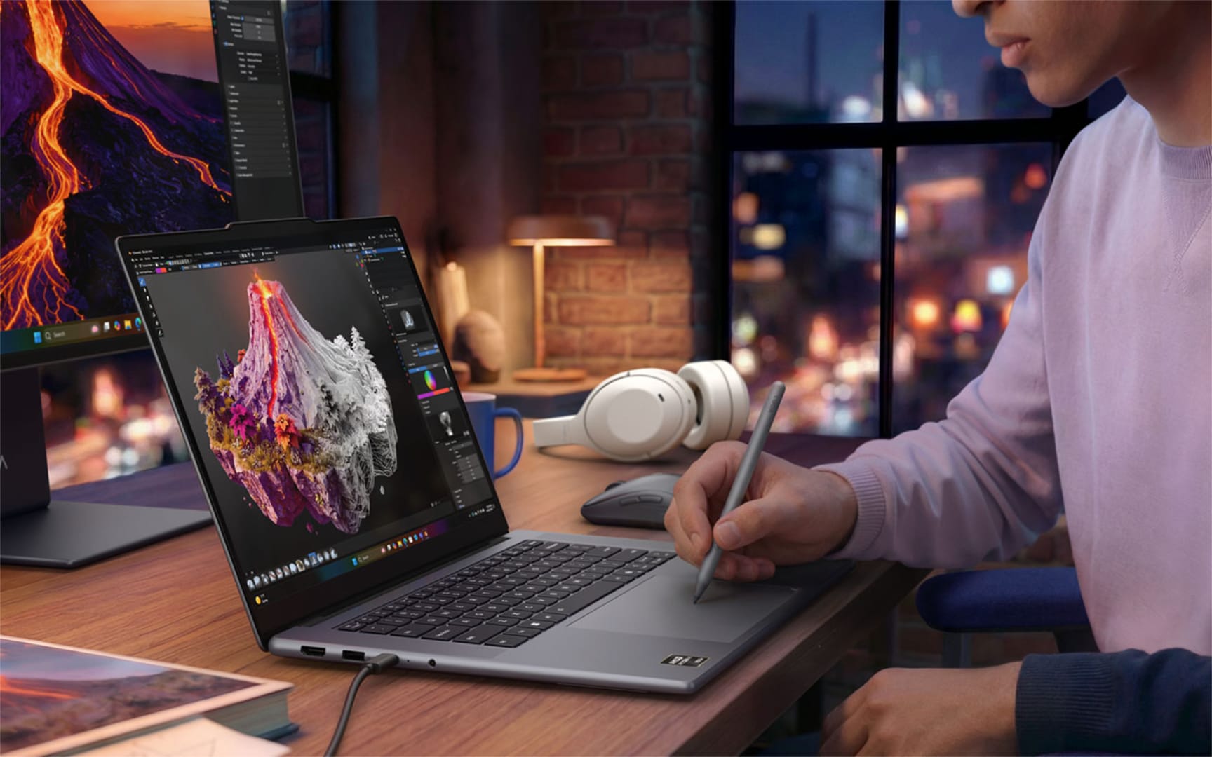 Trackpad haptic pada Lenovo Yoga Pro 7 15ASH11 yang juga berfungsi sebagai drawing pad mini