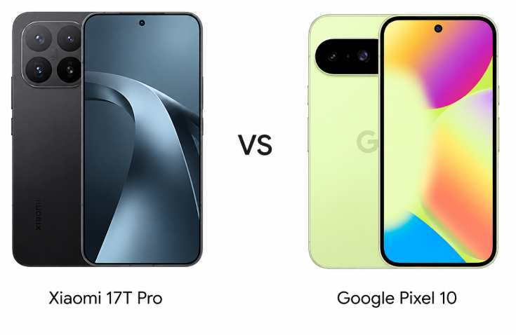 Xiaomi 17T Pro dan Google Pixel 10 disandingkan untuk perbandingan desain
