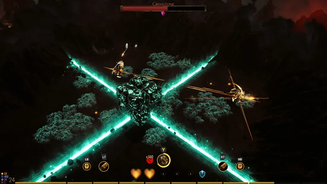 Gameplay Archons menampilkan serangan dan posisi dua karakter