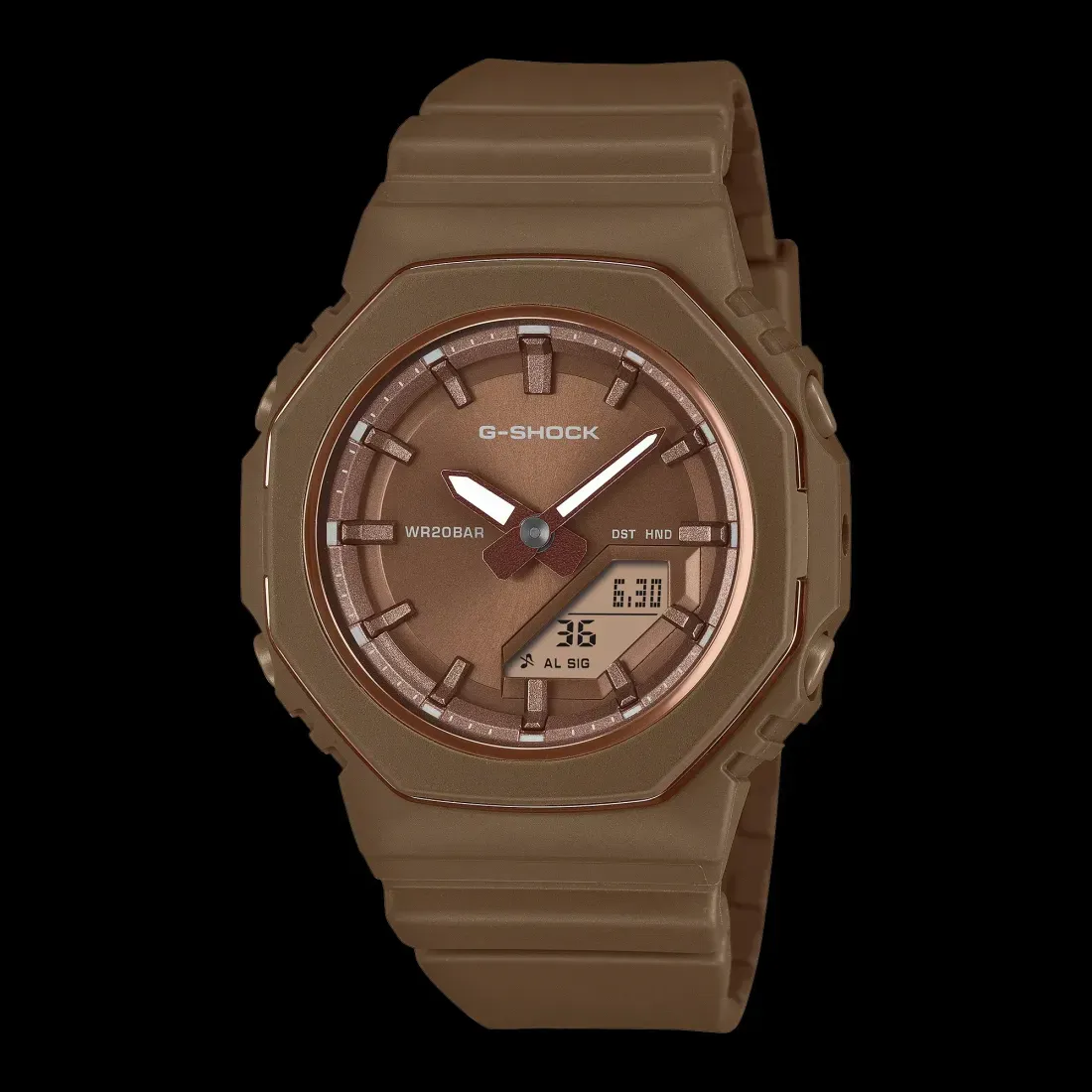 Tampilan analog-digital pada jam tangan Casio G-Shock GMA-P2110B