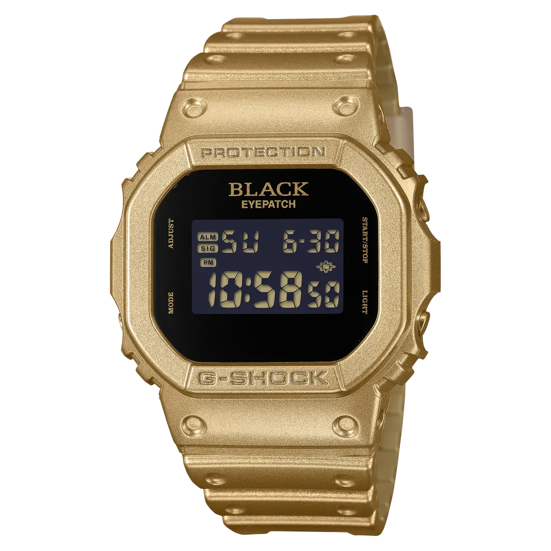 Ilustrasi dw 5600bep 9 Casio G-Shock x BlackEyePatch DW-5600BEP-9: warna emas, harga Rp2,9 jutaan
