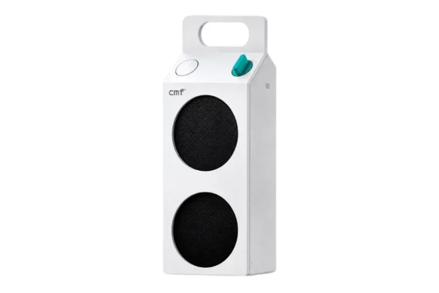 CMF Speaker S warna putih dengan kenop oranye