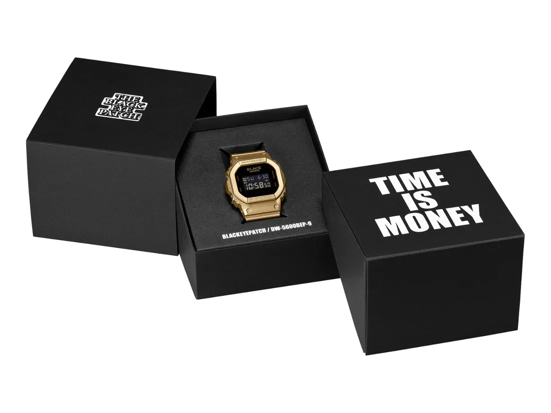 Foto paket kemasan kotak penjualan G-Shock DW-5600BEP-9 Hadir dengan Balutan Emas