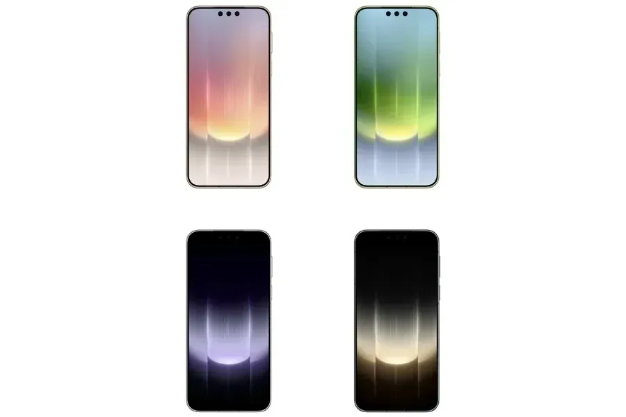 Render layar Huawei Mate 90 series dengan tiga punch-hole