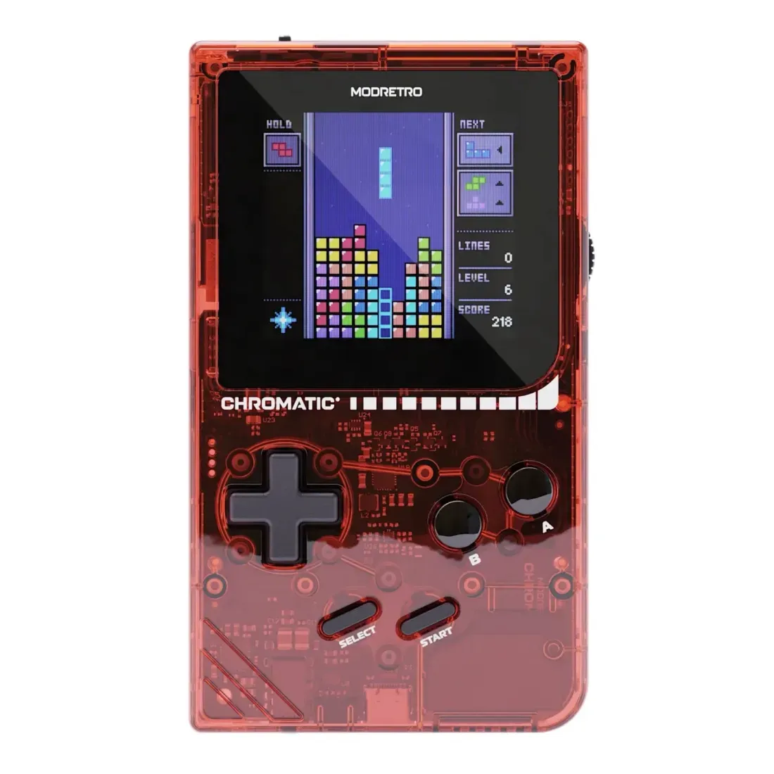 Layar IPS modern ModRetro Chromatic dengan resolusi asli Game Boy