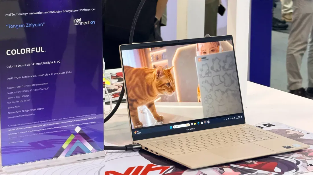 Spesifikasi dan desain laptop Colorful Source Air 14 Ultra