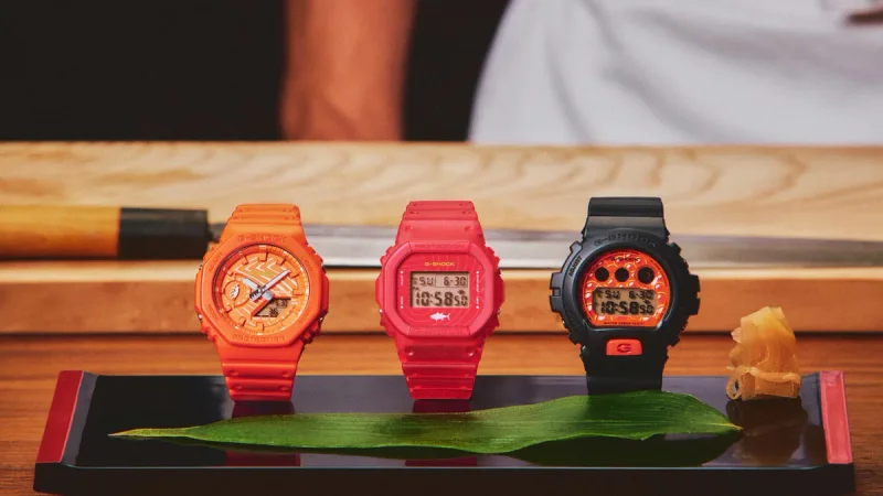 Casio DW-5600SSH, DW-6900SSH, dan GA-2100SSH Usung Tema Sushi