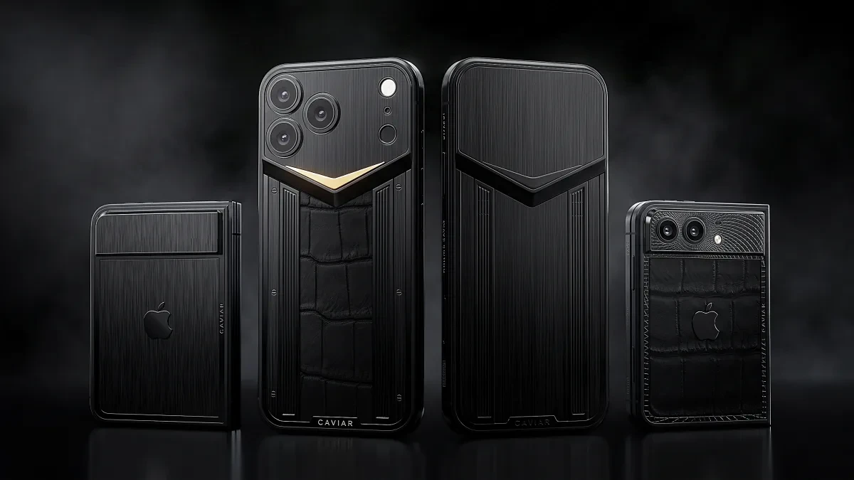 Koleksi Caviar Black Edition iPhone 18 Pro dan iPhone Duo berwarna hitam