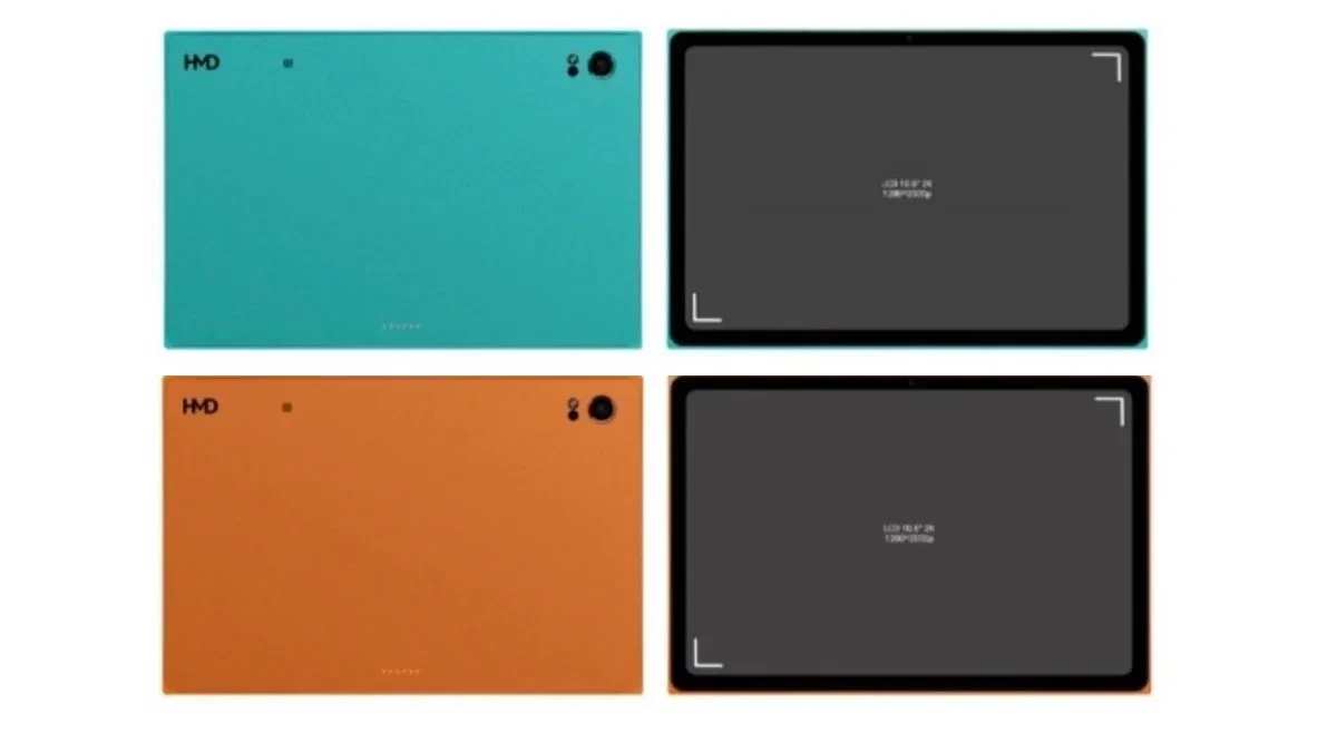 Bocoran desain HMD Slate Tab 5G dengan bodi polikarbonat