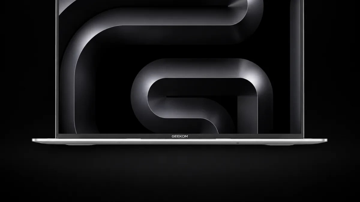 Laptop Geekom GeekBook M14 dengan desain ringkas 14 inci
