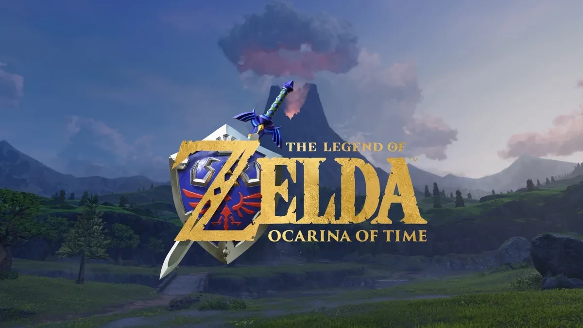 Pemandangan area vulkanik dalam Ocarina of Time remake