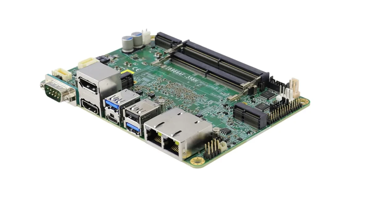 Papan SBC IBASE IB966 dengan prosesor Intel Panther Lake dan slot SODIMM DDR5