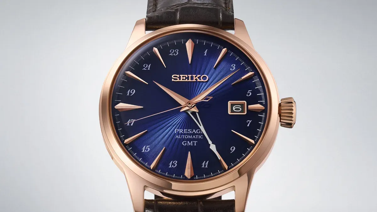 Seiko Presage Cocktail Time HCB005 dengan dial biru tua