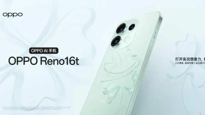 Smartphone Oppo Reno16t Bawa Kamera 200MP, Baterai 6.700mAh Ringkas
