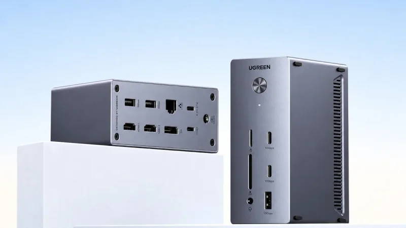 Ugreen Revodok Pro 14-in-1 Hadirkan Dukungan Tiga Monitor 4K dan Pengisian 100W