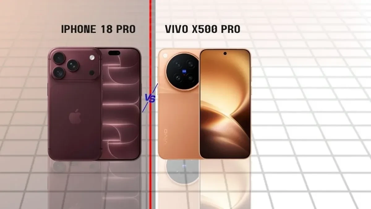 Perbandingan bodi Vivo X500 Pro dan iPhone 18 Pro