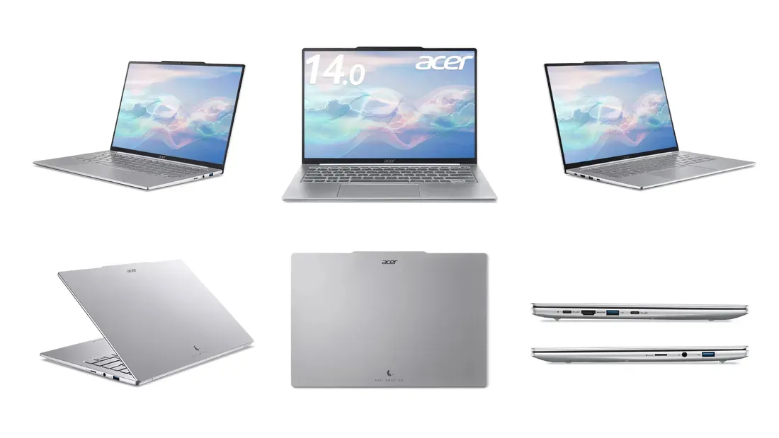 Tampilan bagian bawah sasis Acer Swift Air 14