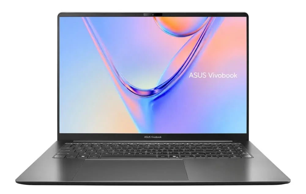 Asus Vivobook S16 dari depan dengan layar terbuka