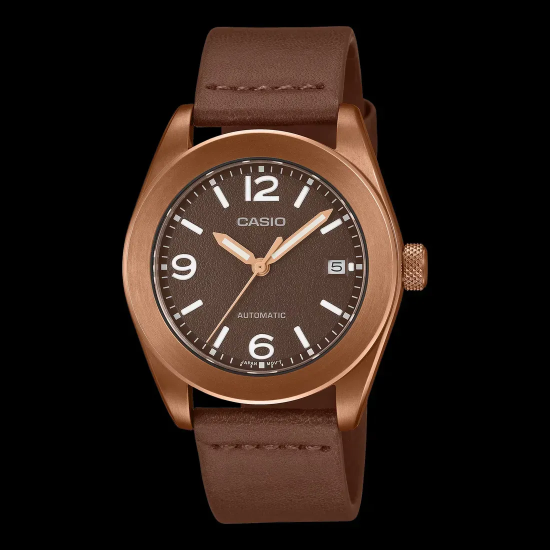 Varian bezel ion plated rose gold dan gray pada Casio CMK100