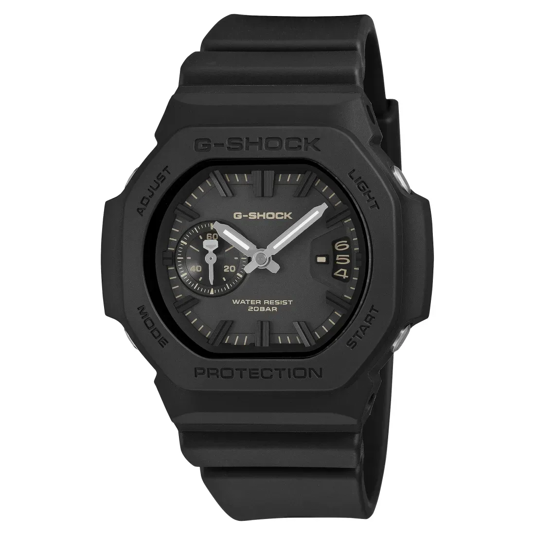 Tampilan dekat dial jam tangan analog Casio G-Shock GAC2500