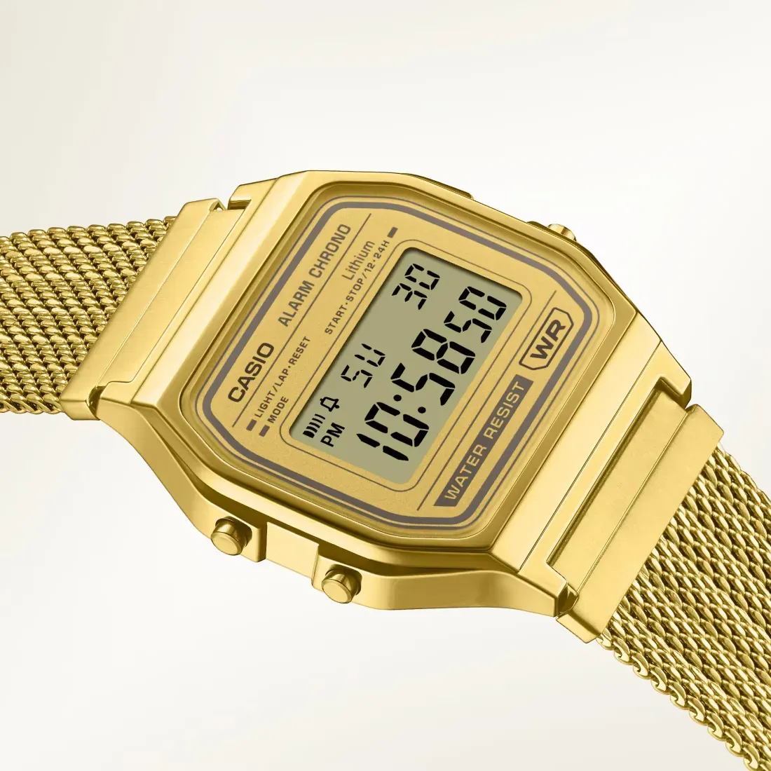 Tampilan pengunci tali jam tangan Casio Vintage yang bisa disesuaikan