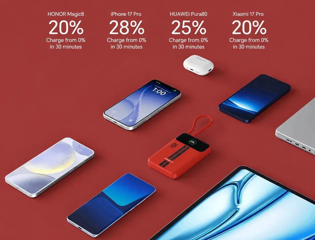 Honor Life Power Bank terhubung dengan smartphone dan gawai lainnya