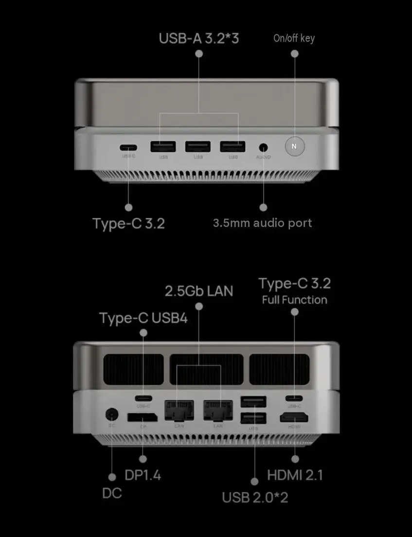 Deretan port I/O lengkap pada bodi Mechrevo iMini P700