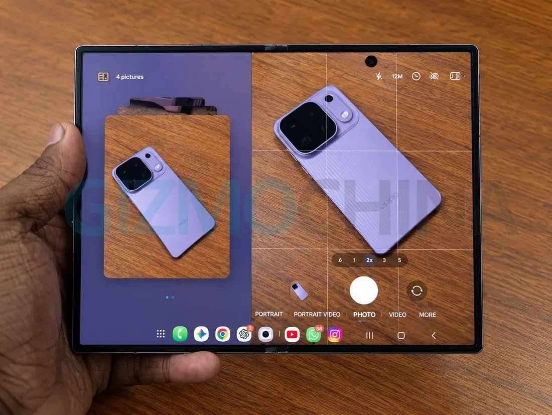 Samsung Galaxy Z Fold 8 dalam posisi terlipat