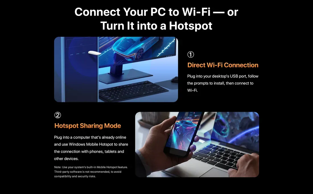 Fitur hotspot sharing mode pada adapter Tenda U18 v3.0