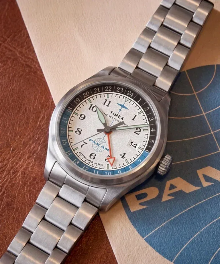 Gelang stainless steel 20mm pada Timex Pan Am Waterbury GMT