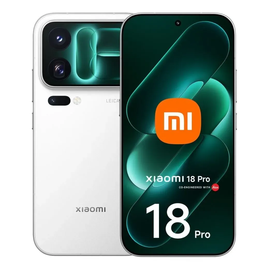 Xiaomi 18 Pro varian warna White dengan bodi belakang bersih