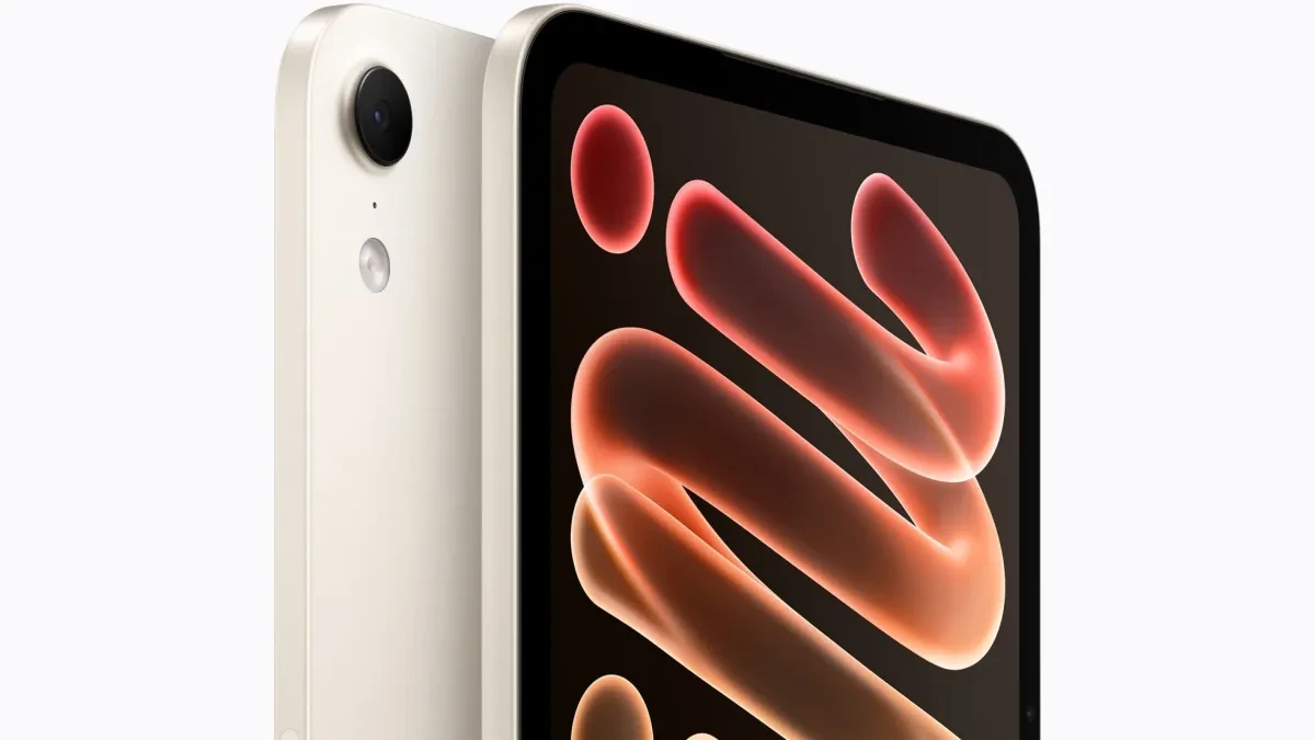 Tampilan bodi Apple iPad Mini OLED varian warna Starlight
