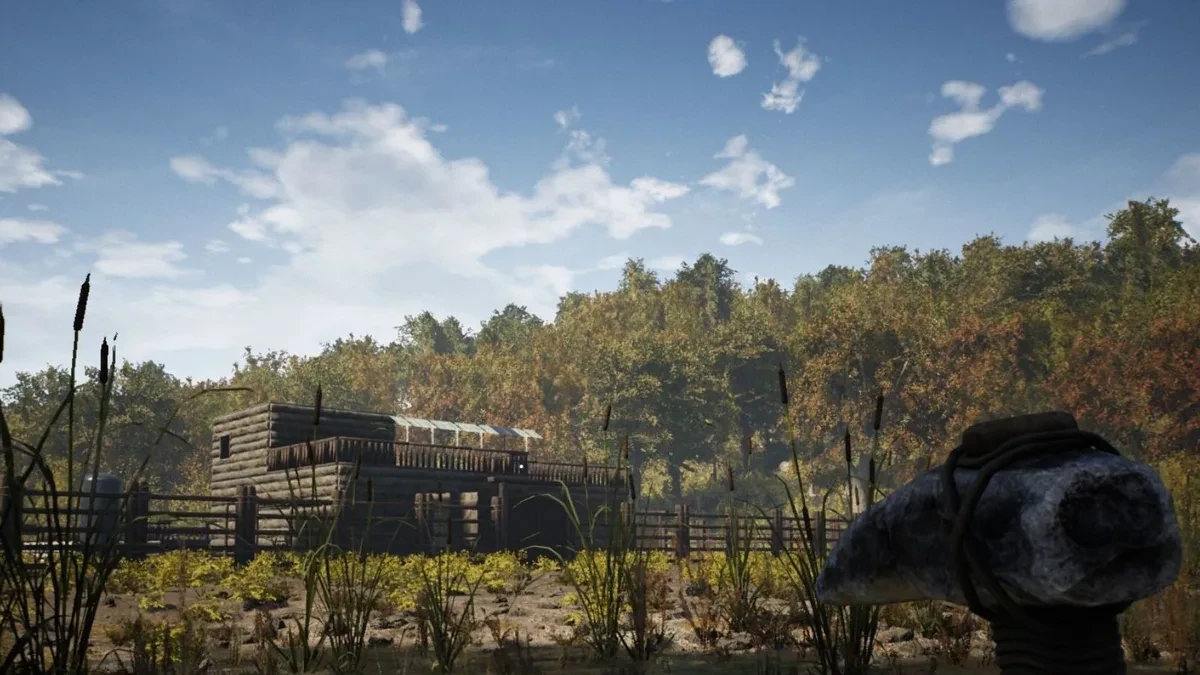 Tangkapan layar area kabin dalam game survival The Infected