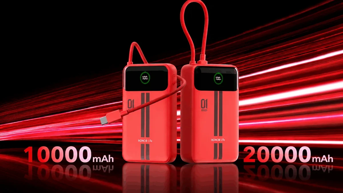 Honor Life Power Bank varian 10.000 mAh dan 20.000 mAh berwarna merah