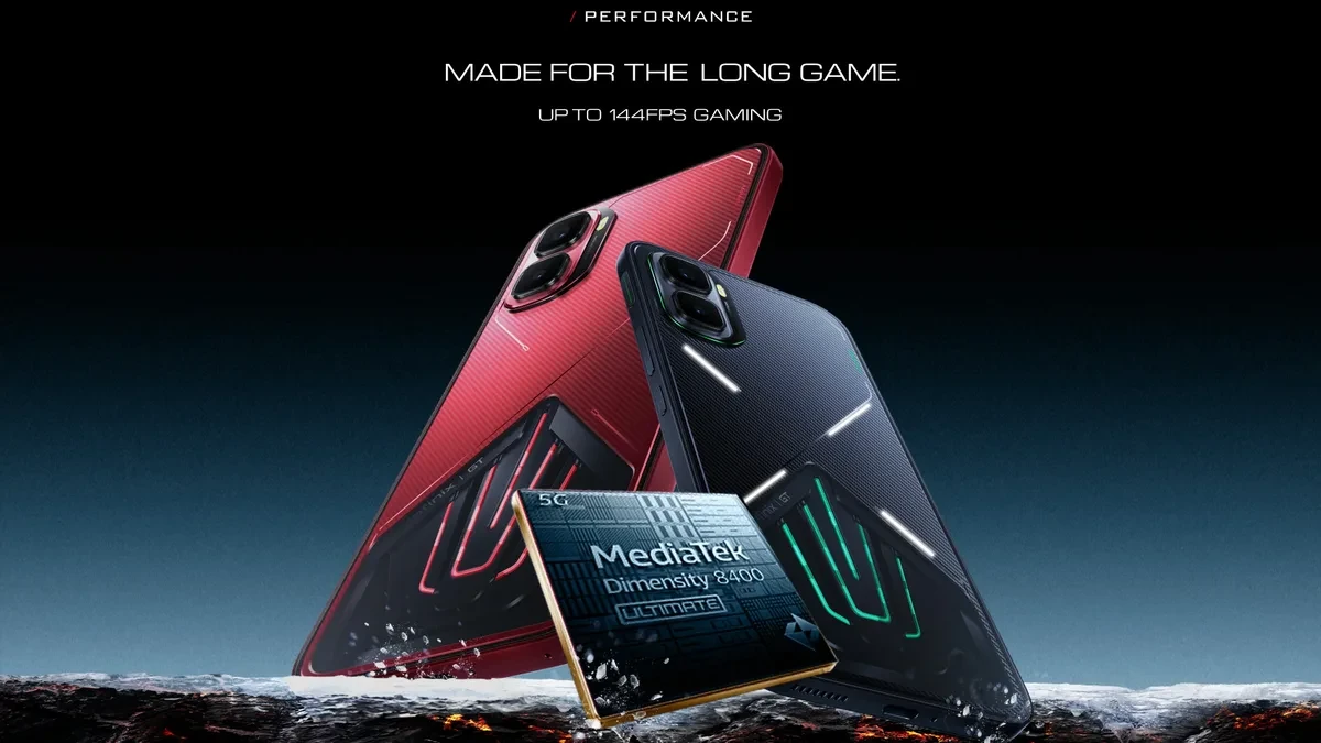 Infinix GT 50 Pro dengan desain futuristik dan fitur pendingin cairan
