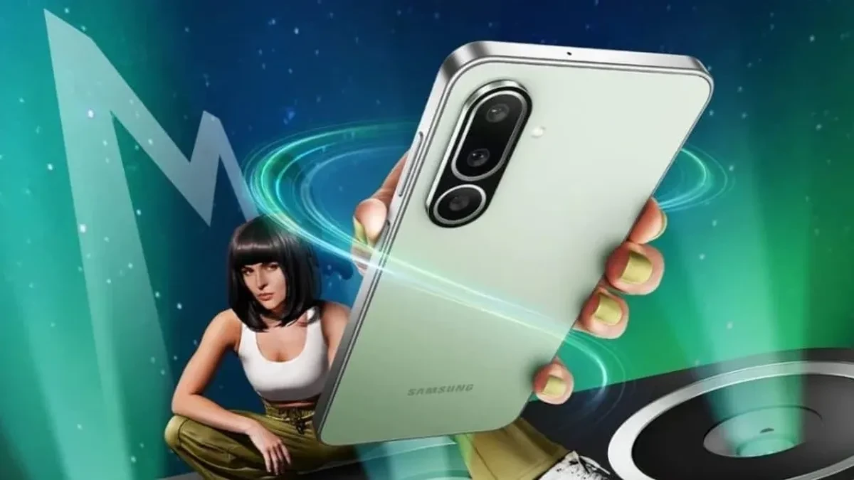 Tampilan smartphone Samsung Galaxy M56 yang menerima pembaruan One UI 9