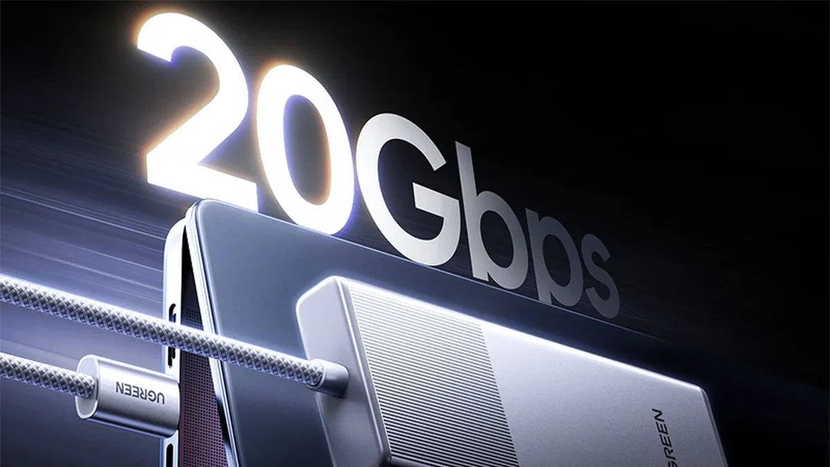 Ugreen M.2 SSD Enclosure eksternal dengan kabel USB-C bawaan