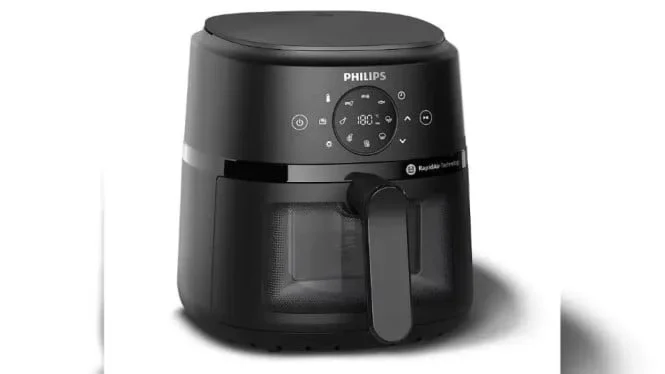 Air fryer kapasitas besar dengan desain modern dan fitur digital