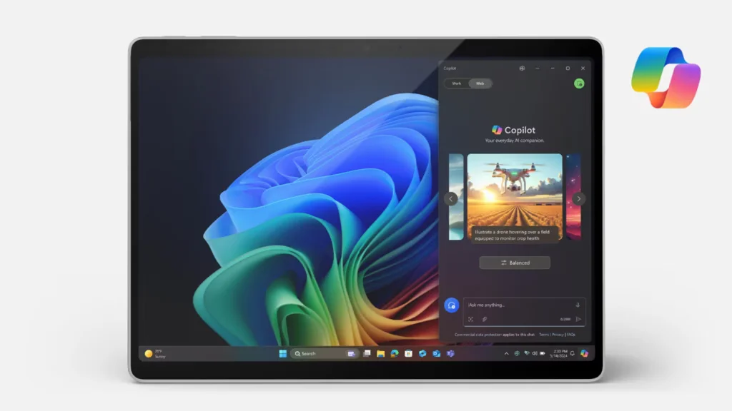 Layar 13 inci PixelSense Flow OLED
