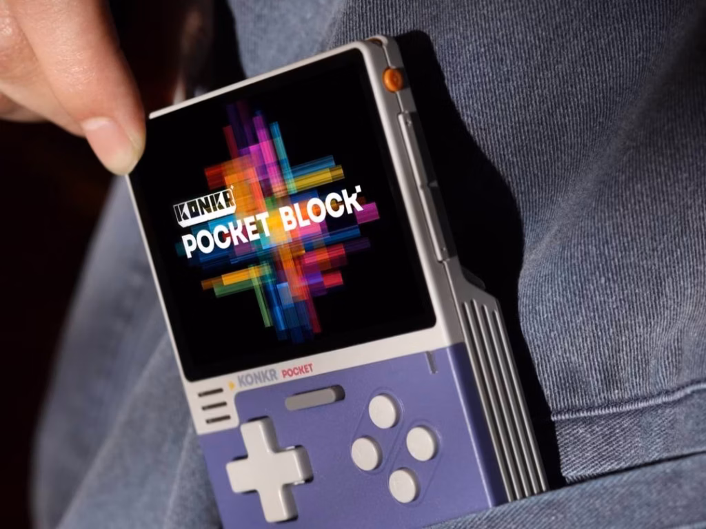 Ayaneo Konkr Pocket Block handheld gaming AI pertama dengan desain retro dan compact