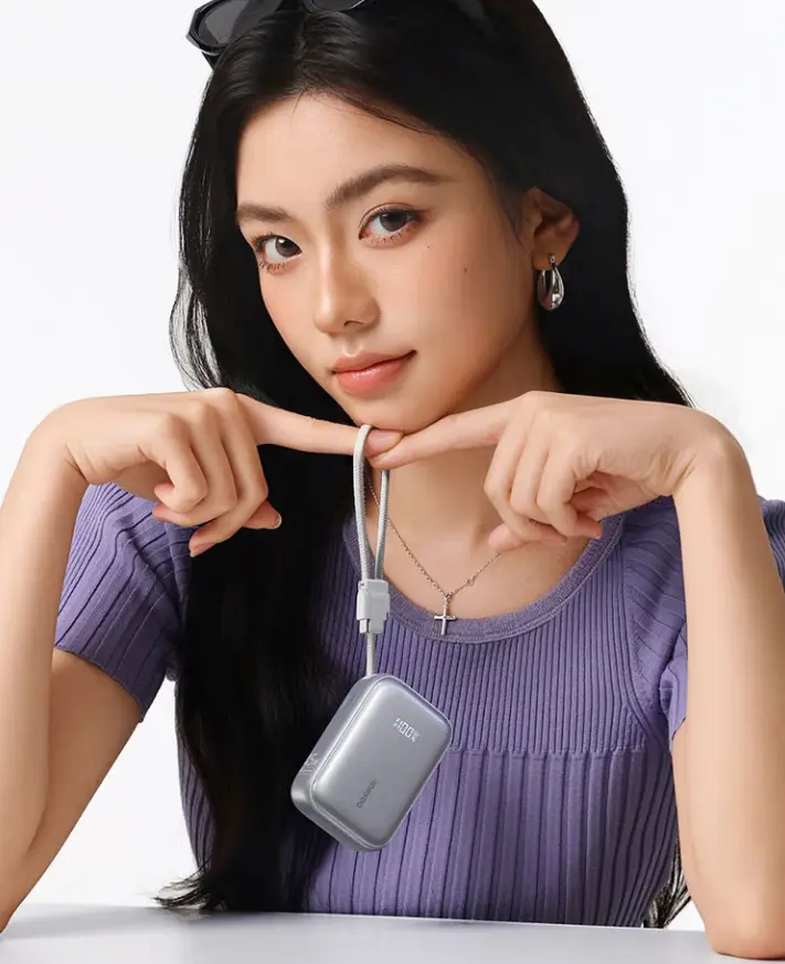 Baseus PicoGo AR11: Power Bank Compact dengan Kabel Terintegrasi 4 Kabel retractable sepanjang 72cm dengan mekanisme khusus