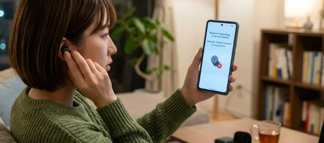 Earbuds terus terhubung ke HP lama menyebabkan masalah koneksi Bluetooth